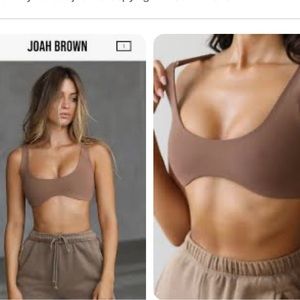 Joah brown mocha bra top small